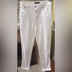 Bill Blass White Denim Stretch Jeans Size 10